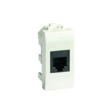 DKC Розетка компьютерная СП Brava 1мод. RJ45 CAT.6 бел. DKC 76458B