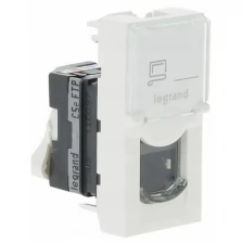 LEGRAND Mosaic-New Розетка компьютерная RJ45 1 модуль категория 5e FTP (076552 )